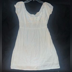 Pacsun LA Hearts White Short Sleeve Linen Graduation Dress NWOT